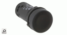 Pulsador d22 NEG 1+1 ras monolitico a-Pla