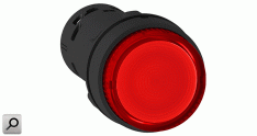 Pulsador lum d22 ROJ 1NA LED  24Vca-cc monol