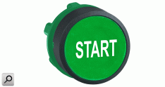 Pulsador lum d22; Cabez VER ras "START" p-XAL