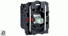 Pulsador lum d22; Cuerpo BLA 1+1 led  24Vca-c