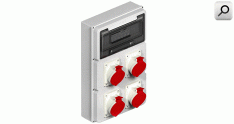 Caja tomacor PVC p-4= ?A+12 b Din GRI IP65