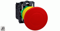 Pulsador emerg d22 ROJ 1+1 trigger c-giro