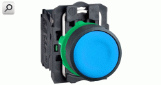 Pulsador lum d22 AZU 1+1 Led  24V BA9s Pla-NG