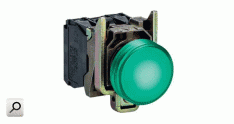 Señal luminosa d22 VER Led  24V integr Metal