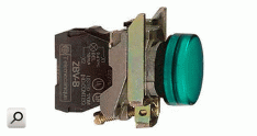 Señal luminosa d22 VER Led 230V integr Metal