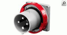 Toma ind 3x 63A+T   380 embut M ROJ ph 6 IP67