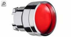 Pulsador d22; Cabez ROJ anillo ancho