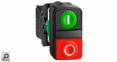 Pulsador doble d22 ROJ+VER 1+1 sal