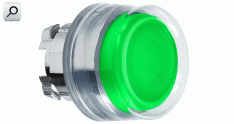 Pulsador d22; Cabez VER c-capuch silicona Met