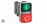 Pulsador doble d22 ROJ+VER 1+1 Led  24V sal