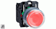 Pulsador d22 ROJ 1NC capuch silic a-Pla IP66