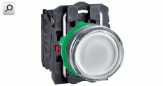Pulsador lum d22 BLA 1+1 Led 230V int Met-CRO