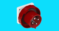Toma ind 3x 32A+T   380 embut M ROJ ph 6 IP67