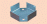 Perfil C; Union cruz 44x44mm 1,6mm Zingrip