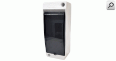 Caja TM Din   2 b ext PVC  BLA c-puerta fume
