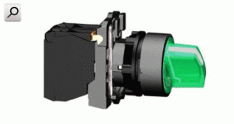 Selectora  2p d22 VER 1+1 Led 220V a-Pla-NEG