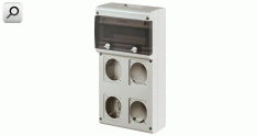 Caja tomacor PVC p- 4=16A o 32A 11bDin IP66