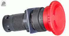 Pulsador emerg d22 ROJ 1+1 d40 a-Pla giro