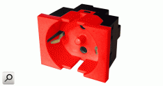 Mod toma 220+T ROJ 16A 2M Schuko estab Cambre