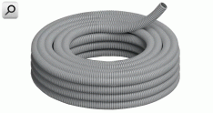 Caño luz PVC coarrug M  20mmD GRI semi 25M