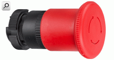 Pulsador emerg d22; Cabez ROJ d40