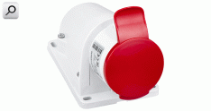 Ficha ind 3x 16A+T+N Hemb 380 ROJ exter IP44